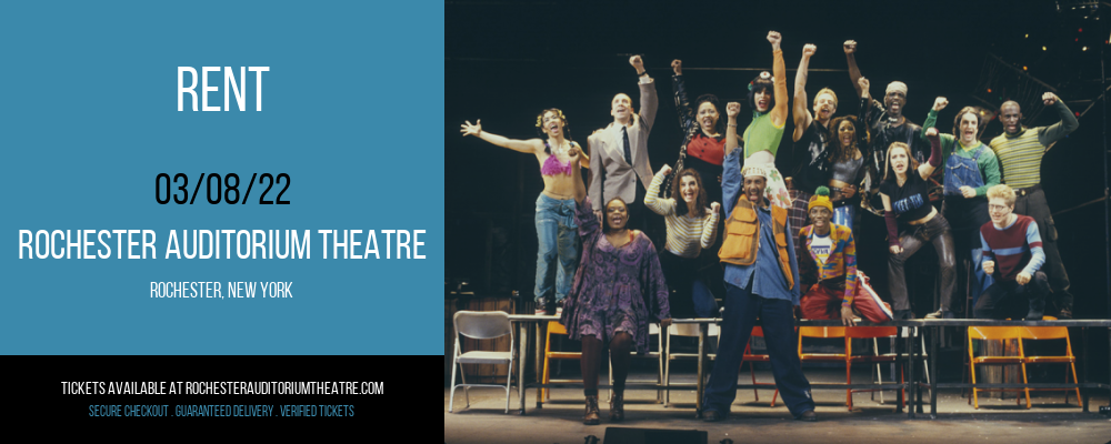 Rent at Rochester Auditorium Theatre tickets Rent at Rochester Auditorium Theatre