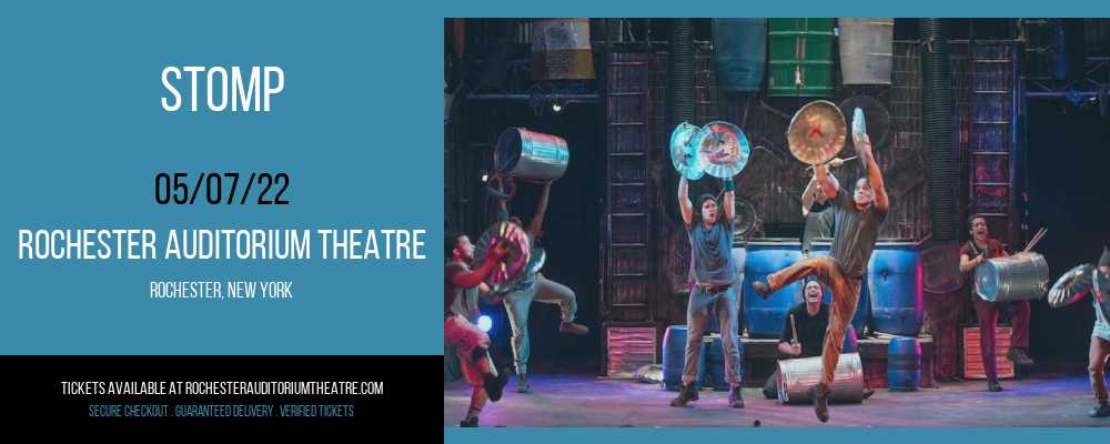 Stomp at Rochester Auditorium Theatre tickets Stomp at Rochester Auditorium Theatre