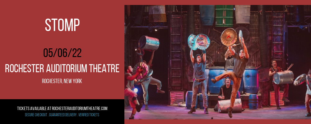 Stomp at Rochester Auditorium Theatre tickets Stomp at Rochester Auditorium Theatre