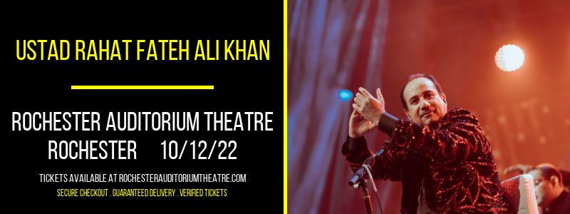 Ustad Rahat Fateh Ali Khan [CANCELLED] at Rochester Auditorium Theatre